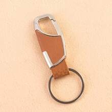 1pc Men's Car Keychain, Creative Convenient Fashion Door Lock Key Ring, Waist-Hanging Metal Keychain, Artificial Leather Keychain, Car Key Gift, Creative Design Anti-Loss, Perfect For Daily Commute And Leisure Use - Multicolor - View 11