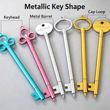 Vintage Key Neutral Pen Creative Writing Exam Water Pen Cute Learning Stationery Office Supplies [Random Color & Style] [Due To Photography Reasons, There May Be Slight Color Difference] - A - View 7