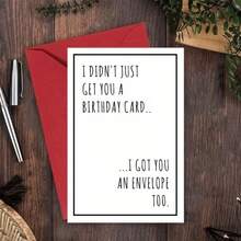OBOVAY 1pc, Humorous Greeting Card With Envelope, Suitable For Any Recipient - Perfect For Birthday, Thanksgiving, Christmas, Halloween, Congratulations And Other Versatile Occasions - A - View 1