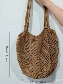 Women's Large-Capacity Woven Tote Bag - Lightweight And Breathable Shoulder Bag, Suitable For Beach, Travel, Shopping, Daily Use, Open Casual Tote Bag, Easy To Carry, Suitable For Commuting - View 15