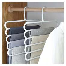 10pcs Closet Storage Hanging Rack, Plastic 5-Tier Scarf Hanger, Optional Upgraded Thickened Version, More Stable And Durable, Closet Pants Rack, Scarf And Tie Storage Hanger - White - View 3