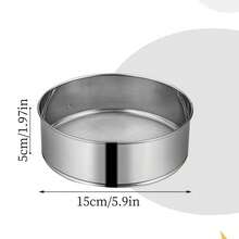Flour Sifter; Stainless Steel; 40 Mesh; Professional Baking; Fine Mesh; Filter Flour; Powdered Sugar; Cocoa Powder; Making Cakes; Bread Cookies; Pizza; Kitchen DIY; Camping And Picnics; Outdoor Cooking; Family Gatherings; Practical Kitchenware - View 9