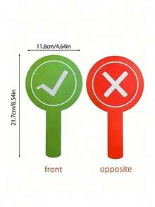 Handheld Right/Wrong Sign With Handle, High-Quality Rigid Board Response Paddle, Suitable For Meeting Voting, Debate Competition, Live Q&A, Event Judging, Seminar Interaction - Multi-color - View 8