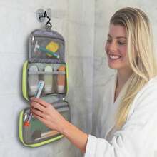 Compact Hanging Toiletry Kit - Lime - View 8