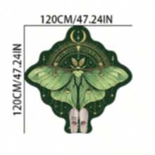 1件深綠色魔法蝴蝶裝飾地毯，森系風格，復古女巫美學，厚實地毯，毛絨地毯，秋冬地毯，加厚地毯，裝飾地毯，臥室裝飾，小地毯，地毯 - 彩色 - 查看 16
