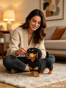1651pcs Mini Dog Building Blocks, Cute And Fun Husky/Shepherd/Labrador Retriever/Pit Bull/Corgi/Schnauzer/Labrador. Creative Animal Puzzle Set For Adults, Helps Relieve Stress And Reduce Anxiety. - Multicolor - View 23