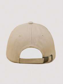 1pc Men's Adjustable Casual Minimalist Baseball Cap With Spider Print Pattern, Suitable For Daily Wear - Khaki - View 3