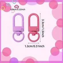 110/220/550/1100pcs Keychain Making Accessories, Handbag Charms, Handbag Decorations, Handbag Accessories, Keychain Clips, Keychain Pendants, Keychain Carabiner Clips, Bag Charms, Keychain Accessory Set, Includes Keychain Rings And Connectors, DIY Keychain Decoration, Car Decor - Multi-color - View 3
