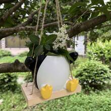 Pot Bunga Gantung Lucu, Pot Bunga Kartun Resin, Dekorasi Gantung Pot Bunga Kreatif untuk Dinding dan Balkon Rumah - Ornamen ayunan - View 13