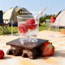 50pcs Mini 60ml Plastic Dessert Cups - Cute Mini Dessert Cups - Perfect For Mousse, Pudding And Appetizers - Perfect For Weddings, Parties And Events - Event Tableware - Clear - View 7