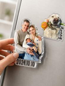 Custom Photo Fridge Magnets, Die-Cut Personalized Fridge Magnets, Personalized Magnetic Stickers, Suitable For Refrigerator, Storage Cabinet, Toolbox And More - Multicolor - View 5