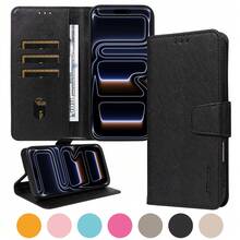 eaacaa 1pc Flip Phone Case Compatible With Apple Series, Embossed Style PU Leather Protective Cover With Multi-Card Slots And Wallet Function For Coins, Anti-Drop And Anti-Theft, With Kickstand, Suitable For Men And Women, Essential For Daily Commute/Shopping/Business Travel, Ideal Gift For Friends/Lovers/Family - Black - View 2
