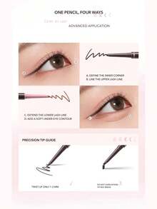 Mooekiss Pensil Eyeliner Dua Ujung Dua Warna, Cocok untuk Riasan Sehari-hari, Hadiah Sempurna untuk Pacar - 02 - View 4