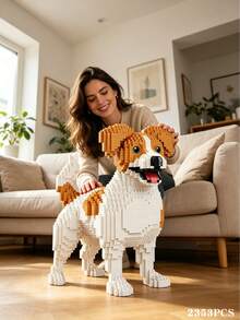 1651pcs Mini Dog Building Blocks, Cute And Fun Husky/Shepherd/Labrador Retriever/Pit Bull/Corgi/Schnauzer/Labrador. Creative Animal Puzzle Set For Adults, Helps Relieve Stress And Reduce Anxiety. - Multicolor - View 24