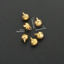 200pcs/Set Metal 6mm Bells, Handmade DIY Assembly, Countertop Desk Decor, Holiday Celebration Decoration - A - View 8