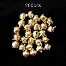 200pcs/Set Metal 6mm Bells, Handmade DIY Assembly, Countertop Desk Decor, Holiday Celebration Decoration - A - View 11