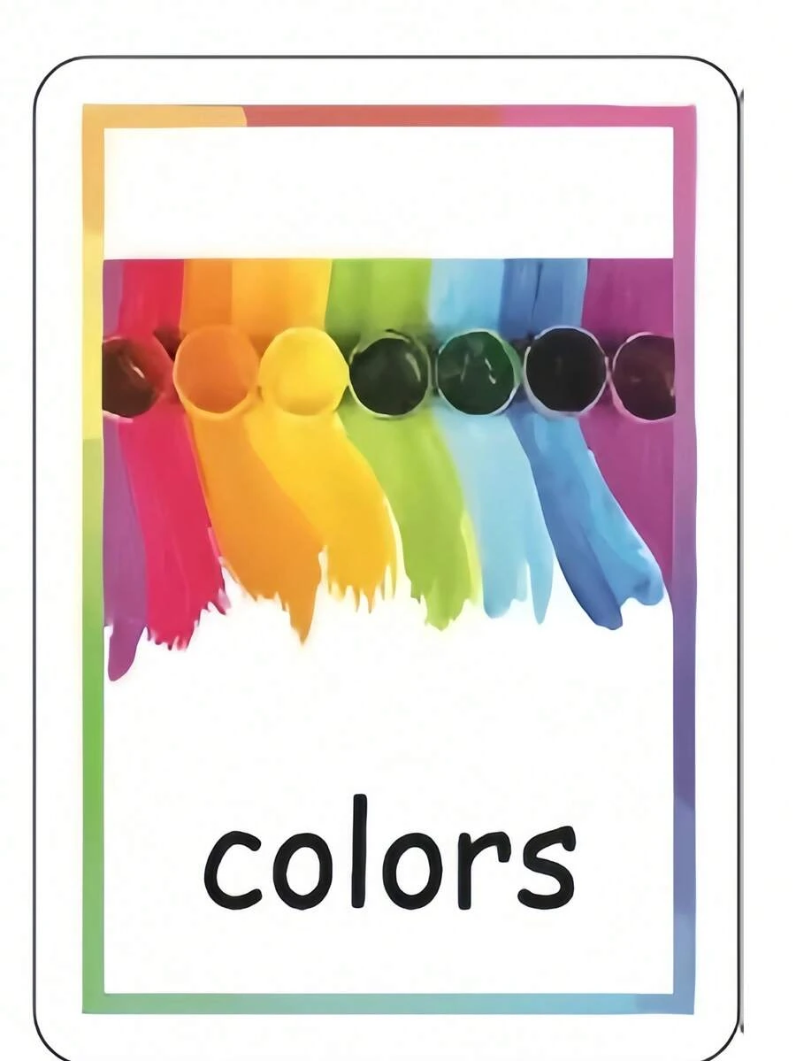 12pcs Color Recognition Cards, Preschool Early Color Education Cards, Suitable For Various Occasions Such As School, Students, Stationery, Learning Supplies, Valentine's Day, Wedding, Birthday And Back To School Season - A - View 1