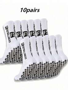 5/10/20 Pairs New Football Sports Socks FS Anti-Slip Thickened Terry Bottom - Multicolor - View 4