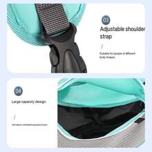 Small Dog Harness, Pet Cat Wearable Wallet Style One Shoulder Bag, Hands-Free Chest Carry Single Backpack Pet Bag, Dog Front Chest Pet Backpack, Outdoor Head-Out Breathable Crossbody One Shoulder Cat Bag - Multiple Styles - View 10