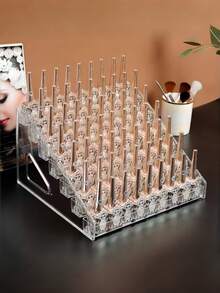Vowcarol 3/5/7 Tier Transparent Acrylic Paint Storage Rack - Transparent Trapezoid Display Stand Suitable For Handicrafts And Artwork Storage. Lipstick. Perfume. Cosmetics. Display Stand. Multi-Functional - Multicolor - View 6