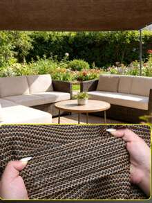 1pc 90% Coffee Color Shade Net, Shade Net Suitable For Garden Patio, Plant Shade Sail, Greenhouse, Outdoor Pavilion, Lawn, Shade Cloth Suitable For Dog House, Easier To Hang Shade Net Cover - A - View 4