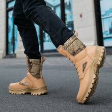 High Quality Hiking Boots, Fashion Tactical Boots, Tactical Boots, Men's Sports Outdoor Hiking Shoes, Hiking Shoes, Hiking Boots, Wear-Resistant High Quality Boots, Winter Outdoor Snow Boots, Non-Slip Hiking Shoes, - Camouflage 132 - View 5