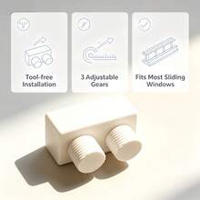 1pc/2pcs Portable Sliding Window Limit Lock, Easy Install Window Stopper, Adjustable Window Lock, Anti-Fall Anti-Theft Lock Suitable For Horizontal Sliding Home Windows, Bathroom Curtains, Bathroom Window Limiters, Bathroom Tools, Room Decor, Bathroom Decor - A - View 4