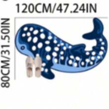 1pc Blue Cartoon Whale Cute Style Doormat, Small Rug, Welcome Mat, Carpet, Floor Mat, Outdoor Doormat, Kitchen Rug, Home Decor, Front Door Mat, Area Rug, Outdoor Mat, Home Decor, Area Carpet, Garden Rug, Washable Carpet - Multicolor - View 11