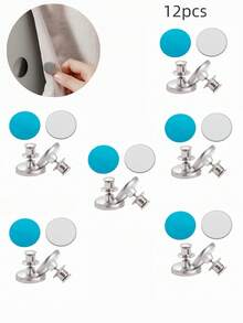 4/12/20/32pcs Modern Metal Magnetic Hooks, Suitable For Curtain Sets, Easy To Install Wall-Mounted Magnetic Clips, Can Be Used For Shower Curtains, Gap Sealing, Wall Stickers And Door Stickers - Multicolor - View 15