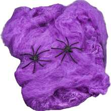 1pc Halloween Spider Web Decoration, Includes Realistic Spider, Super Elastic Spider Web, Suitable For Halloween Indoor And Outdoor Decor - Multicolor - View 12