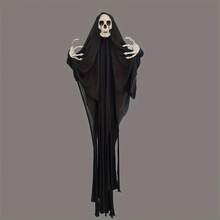 1pc Halloween Large Black And White Scary Hanging Ghost - Multicolor - View 6