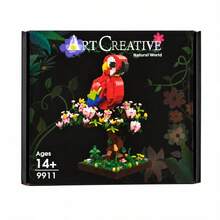 [Charming Desktop Decor]Mini Parrot Building Block Ornament | DIY 3D Colorful Parrot & Tropical Tree Scene | Creative Desktop Decoration | Perfect For Home, Office, Or Display | A Creative Gift For Best Friends, Colleagues, Or Kids - Multicolor - View 10