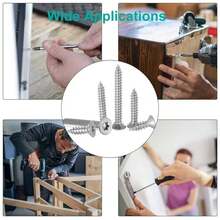 800pcs Self Tapping Screw Hybrid Set With Storage Box, M2 Cross Flat Head Metal Woodworking Screws, Easy To Secure Fastening Kit - 800pcs - View 7