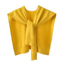 1pc Women's Knitted Shawl, Lightweight Summer Shoulder Wrap, Can Be Paired With Dresses And Accessories - Multicolor - View 13