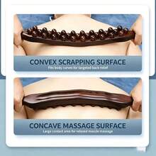 Wooden Gua Sha Massage Stick, 59 Beads Deep Tissue Trigger Point Massage Tool, Manual Gua Sha Stick For Back, Abdomen, Leg Muscle Pain Relief, Body Relaxation Acupressure Massage Tool - Set - View 1