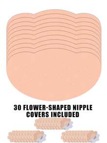 10pcs Disposable Thigh Anti-Chafing Patches, Invisible Inner Thigh Friction Protection Pads, Dual Skin Tones (Dark And Light) Optional, Soft Seamless Anti-Chafing Protection Pads, Suitable For Dresses, Shorts And Skirts, Skin-Friendly Invisible Thigh Pads (Includes 30pcs Flower-Shaped Nipple Covers) - Multicolor - View 9