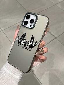 Street Hip Hop Gesture Symbol Rapper JuL C'est Pas Des Lol Print Daily Use Black Phone Case, With Shockproof Matte Back, Provides Protection For Phone, Black Durable Full Coverage Hard Phone Protective Shell - Multicolor - View 6