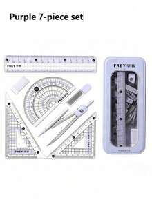 1 Set Premium Drawing Tool Kit (7/27/28/32 Pieces), Includes Stainless Steel Drawing Instrument, Precision Geometric Tools And CAD Tools, Multi-Function Combination Set. Suitable For Teaching And Architectural Sketching, Ideal Choice For Students And Engineers. Writing Tools Suitable For Students, Schools, Offices And Educational Scenarios. Back To School, New Semester, Office Supplies, School Supplies, Art Supplies, Desk Accessories. - Sets - View 13