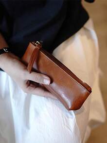 Dompet Resleting Premium, Tas Penyimpanan Portabel untuk Pelajar, Organizer Kuas Makeup Kecil - Beraneka warna - View 2