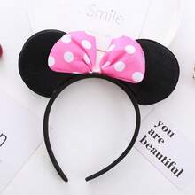 Disney 1pc Women's Mickey Minnie Mouse Ear Headband, Bow Design, Princess Decoration, Party Birthday Carnival Hair Accessory Gift - Star - View 11