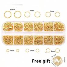 900pcs/Box DIY Jewelry Connector Rings, Includes Multiple Sizes Of Jump Rings, Closed Rings, Split Rings, High-Low Rings, Single Rings, Open Rings, Connector Rings, Flat Rings, Round Open Rings, Hanging Rings, Jewelry Rings, O-Rings, Can Be Paired With Lobster Clasps, Used For DIY Jewelry Making Accessories, Handmade Beaded String, Spacer Bead Connectors, Bag Keychain Rings, Open Jump Rings, O-Ring Connectors And Other Accessory Making - Jump Ring - View 8