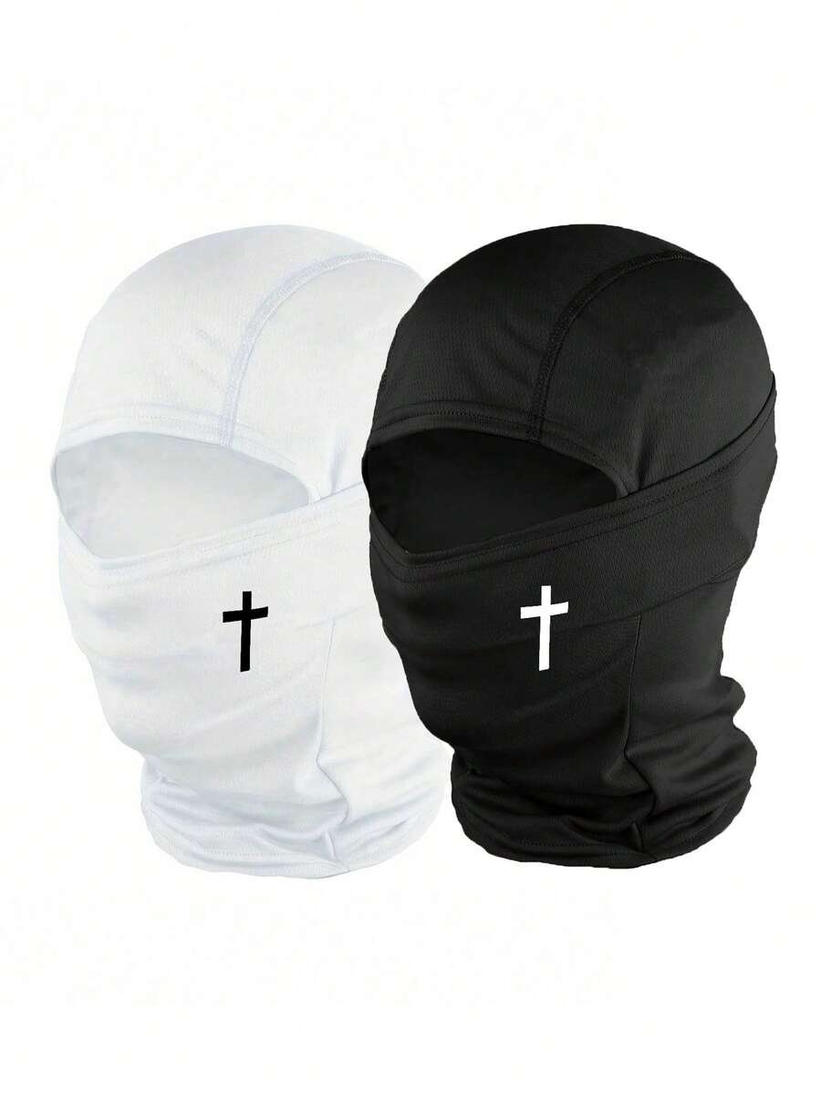 1pc/2pcs Unisex Solid Color Ski Balaclava Headwear Face Mask, Suitable For Daily Use, Travel, Hiking, Climbing, Skiing, Cycling - Multicolor - View 1
