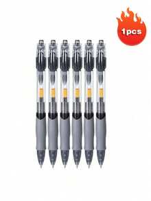1008 Retractable Neutral Pen 0.5mm, Suitable For Student Exams, Minimalist Black & Red Clickable Signature Pen - A - View 16