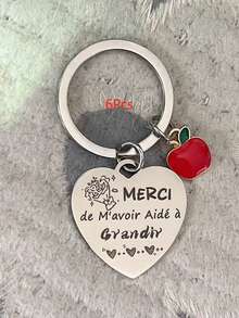 1pc/6pcs/15pcs/24pcs Teacher Gift Keychain Ideal Gift Graduation Gift Back To School Gift Birthday Gift Christmas Gift - Silver - View 9