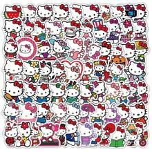 100pcs Sanrio 2-3 Inch Hello Kitty Cute Doodle Waterproof Stickers, Suitable For Holiday Parties, Laptops, Water Bottles, Bumpers, Computers, Phones, Notebooks, Etc. (Random Style) - Multicolor - View 13