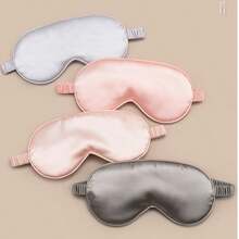 1pc Double-Sided Faux Silk Breathable Sleep Eye Mask, Multi-Color .Nap Sleep Eye Mask - A - View 1