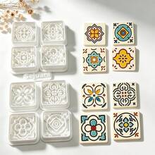 9Pcs Vintage Boho Tile Pattern Clay Cutters DIY Handmade Earring Jewelry Making Craft Molds Supplies - 9pcs - View 5