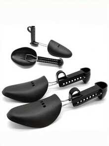 QKC 2 Pairs Adjustable Shoe Stretchers, Unisex Shoe Shape Correctors, Adjustable Length Shoe Form Maintainers Suitable For Dress Shoes And Athletic Shoes - 2 Pairs - Black - View 2