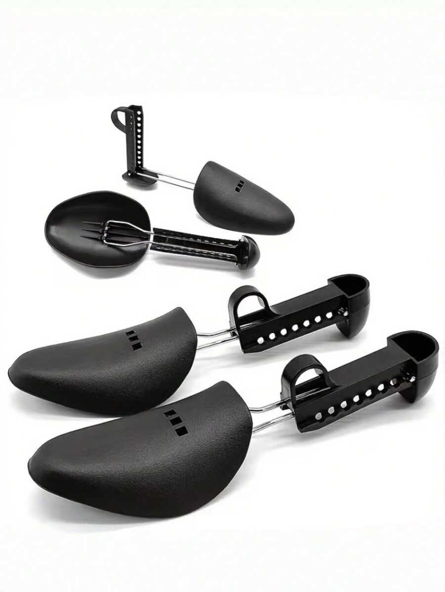 QKC 2 Pairs Adjustable Shoe Stretchers, Unisex Shoe Shape Correctors, Adjustable Length Shoe Form Maintainers Suitable For Dress Shoes And Athletic Shoes