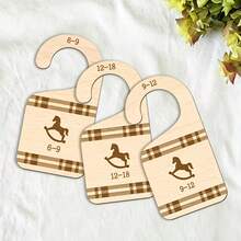 7 Pieces Size Separator, Wardrobe Clothes Separator, Hanging Storage Rack With Horse Pattern, Cute Clothes Hanger Separator, Suitable For Young People's Independent Wardrobe Clothes Size Table, Home Storage And Organization Separator - Multicolor - View 7